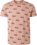 No Excess regular fit T-shirt met all over print 172 peach - Thumbnail 2