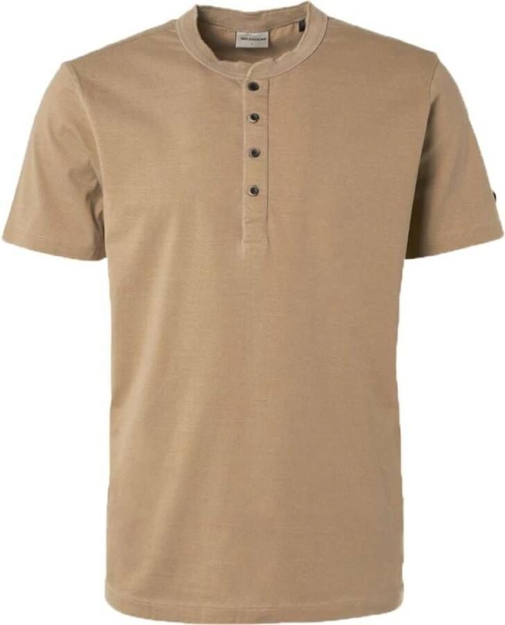 No Excess T-shirt Korte Mouw T-Shirt Knoop Khaki