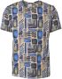 No Excess T-Shirt Print Blauw - Thumbnail 1