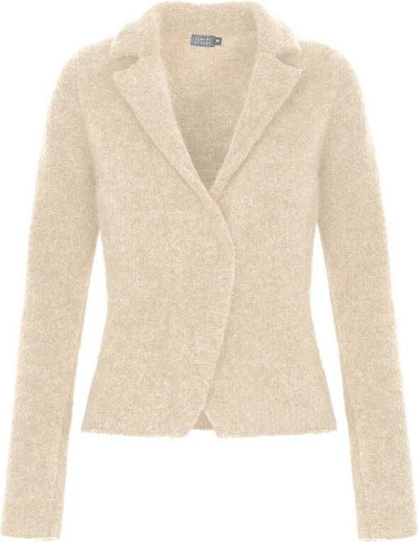 No 's land Mohair Geknoopte Blazer Beige
