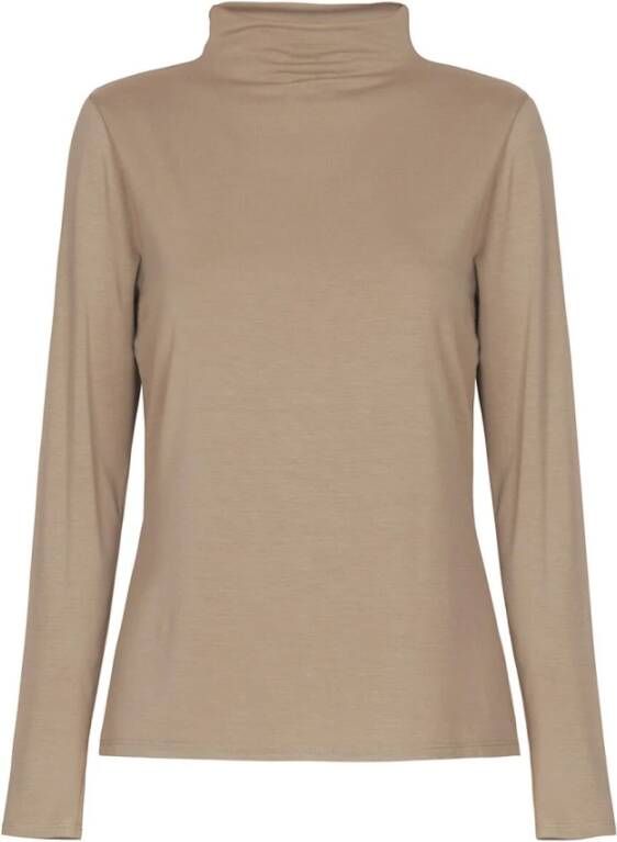 No man's land Turtlex Lange Mouw Top Bruin Dames