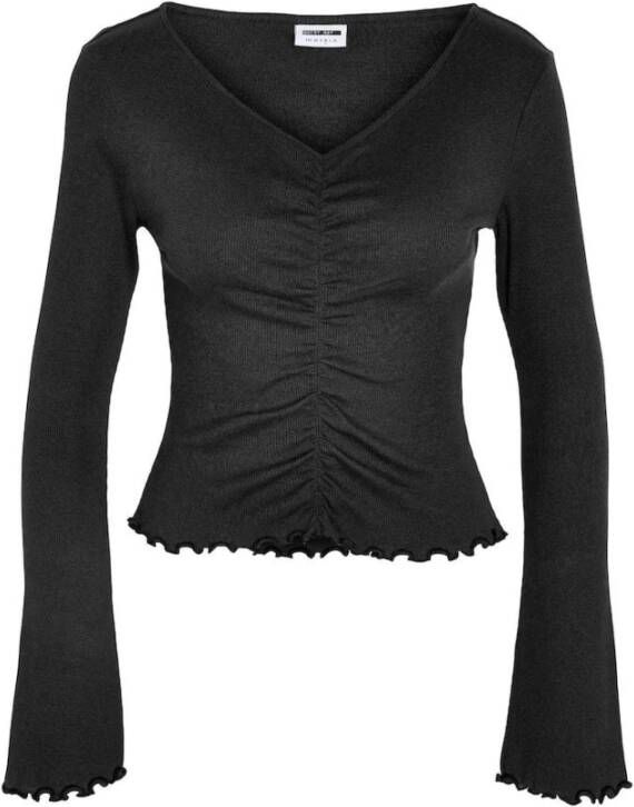 Noisy May Zwarte Bell Sleeve Top | Freewear Zwart Black Dames