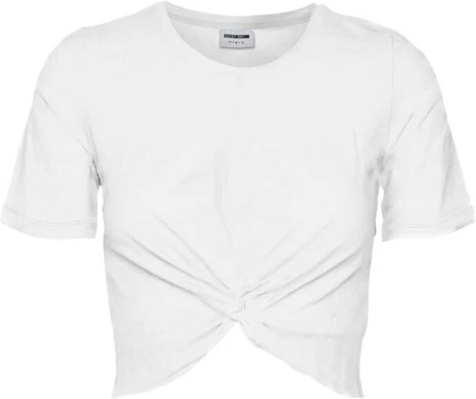 Noisy May Kort T-shirt met knoopdetail model 'TWIGGI'