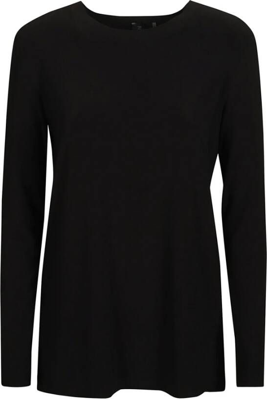 Norma Kamali Zwarte longsleeve top Black Dames