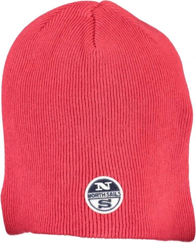 North Sails Rode Katoenen Pet met Iconisch Logo Red Unisex