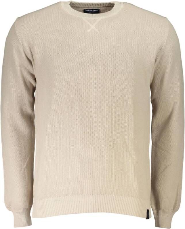 North Sails Beige Katoenen Trui met Contrasterende Details Beige Heren