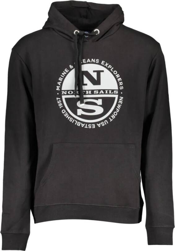 North Sails Bedrukte Zwarte Sweatshirt Heren Black Heren