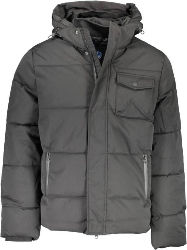 North Sails Black Polyester Jacket Zwart Heren