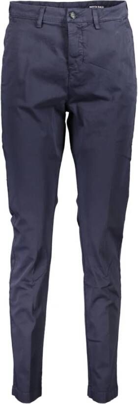 North Sails Blauwe Katoenen Broek met Logo voor Dames Blue Dames
