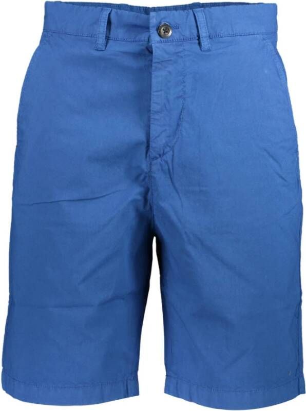 North Sails Blauwe Bermuda Shorts Regular Fit Katoen Blue Heren