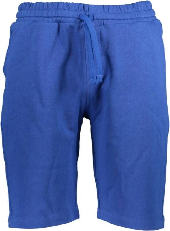 North Sails Blauwe Sportieve Katoenen Shorts met Print Blue Heren