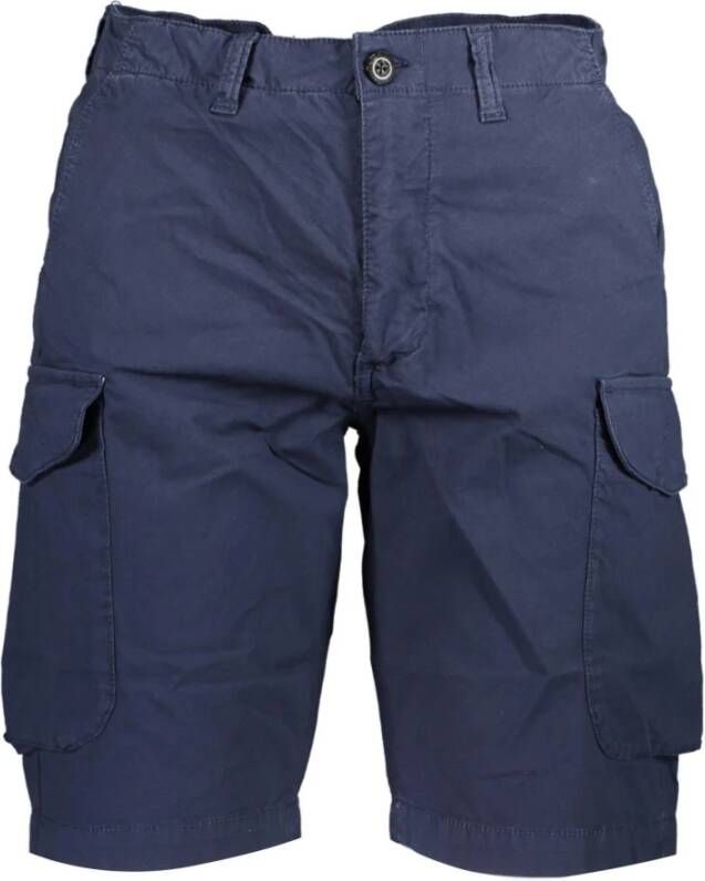 North Sails Blauwe Bermuda Shorts Regular Fit Katoen Blue Heren