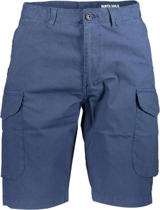 North Sails Blauwe Bermuda Shorts Regular Fit Katoen Blue Heren