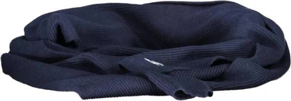 North Sails Luxe Logo Applique Katoenen Sjaal Blue Heren