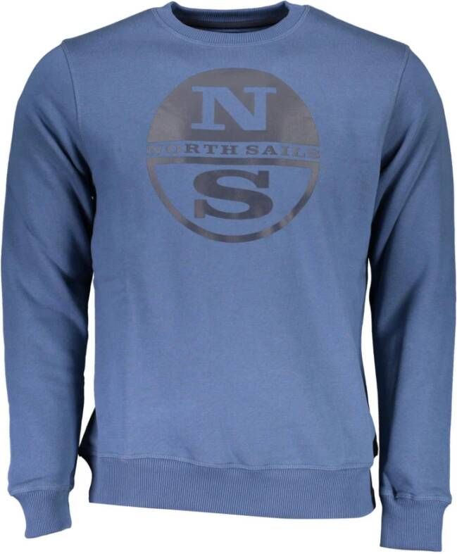 North Sails Blue Cotton Sweater Blauw Heren