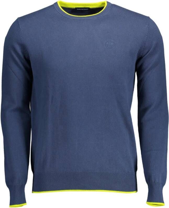 North Sails Blue Cotton Sweater Blauw Heren