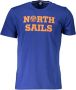 North Sails Blauw T-shirt met Korte Mouwen en Logo Print Blue Heren - Thumbnail 1