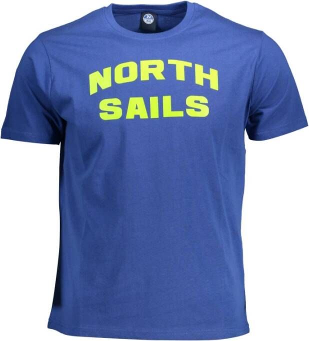 North Sails Blauw Heren T-shirt met korte mouwen Blauw Heren