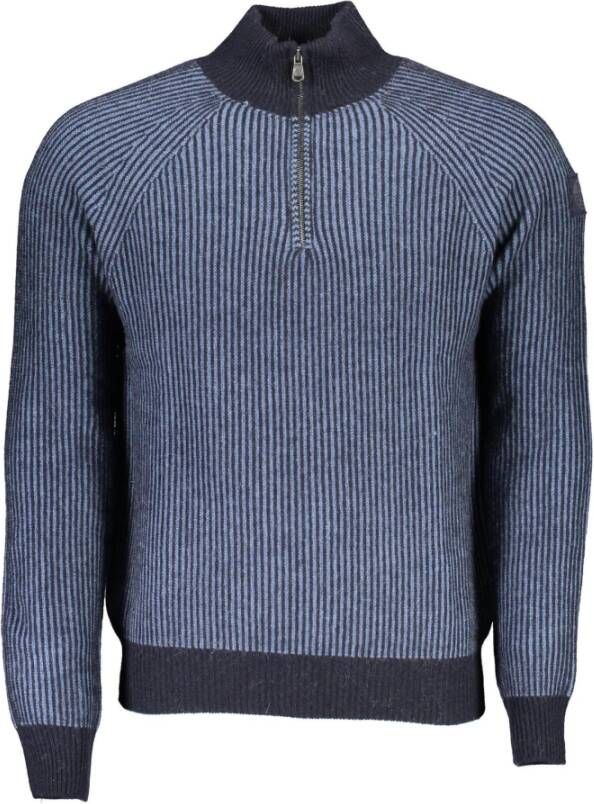 North Sails Blue Wool Sweater Blauw Heren