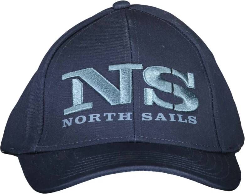 North Sails Blauwe Geborduurde Katoenen Nautische Pet Blue Heren