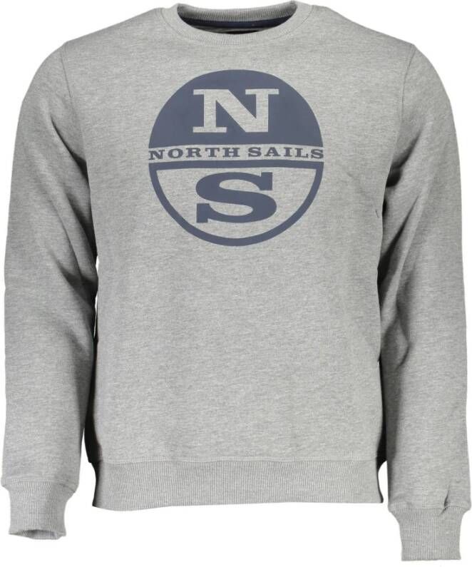 North Sails Gray Cotton Sweater Grijs Heren