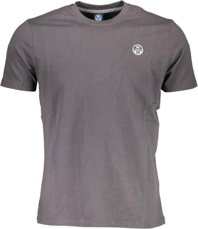 North Sails Eenvoudig Grijs Katoenen T-shirt Gray Heren