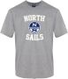 North Sails Heren T-shirt in effen kleur met voorprint Gray Heren - Thumbnail 1