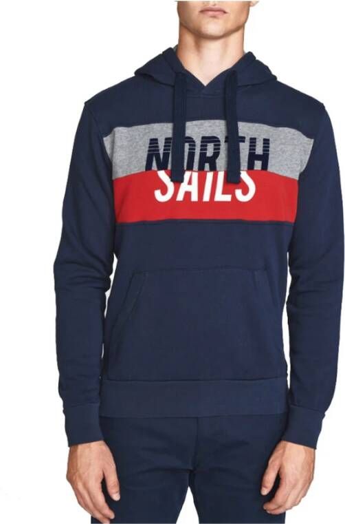 North Sails Hoodie sweatshirt Blauw Heren