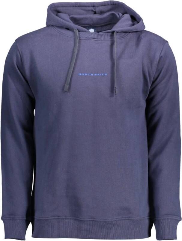 North Sails Blauwe Katoenen Hoodie met Print Blue Heren