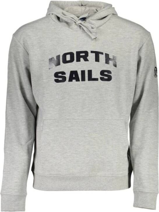 North Sails Grijs sweatshirt met capuchon en centrale zak Gray Heren