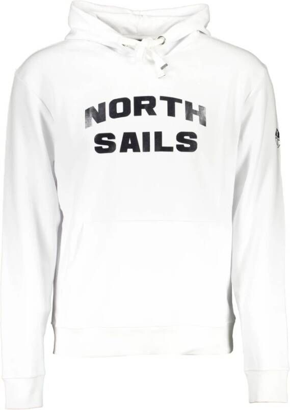 North Sails Wit sweatshirt met capuchon en centrale zak White Heren