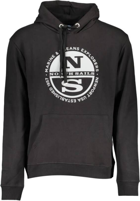 North Sails Bedrukte Zwarte Sweatshirt Heren Black Heren
