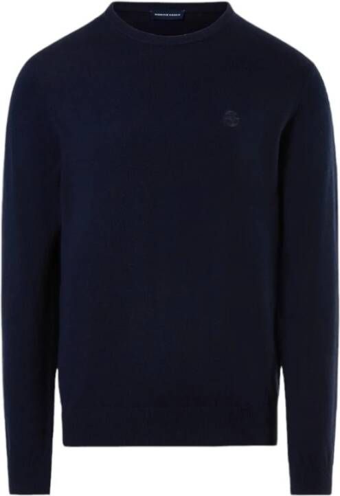 North Sails Katoenmix Shirt 80%Co 20%W Blauw Heren