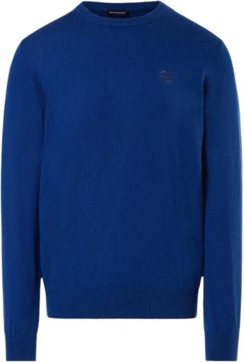 North Sails Katoenmix Shirt 80%Co 20%W Blauw Heren