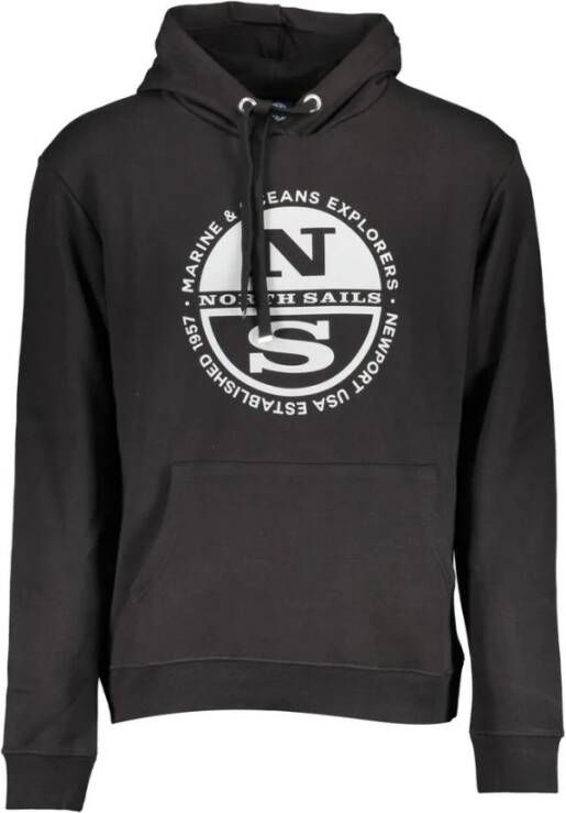 North Sails Men& Black Sweatshirt Zwart Heren