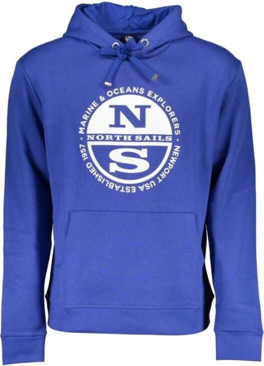 North Sails Blauwe Bedrukte Sweatshirt met Lange Mouwen Blue Heren - Foto 2