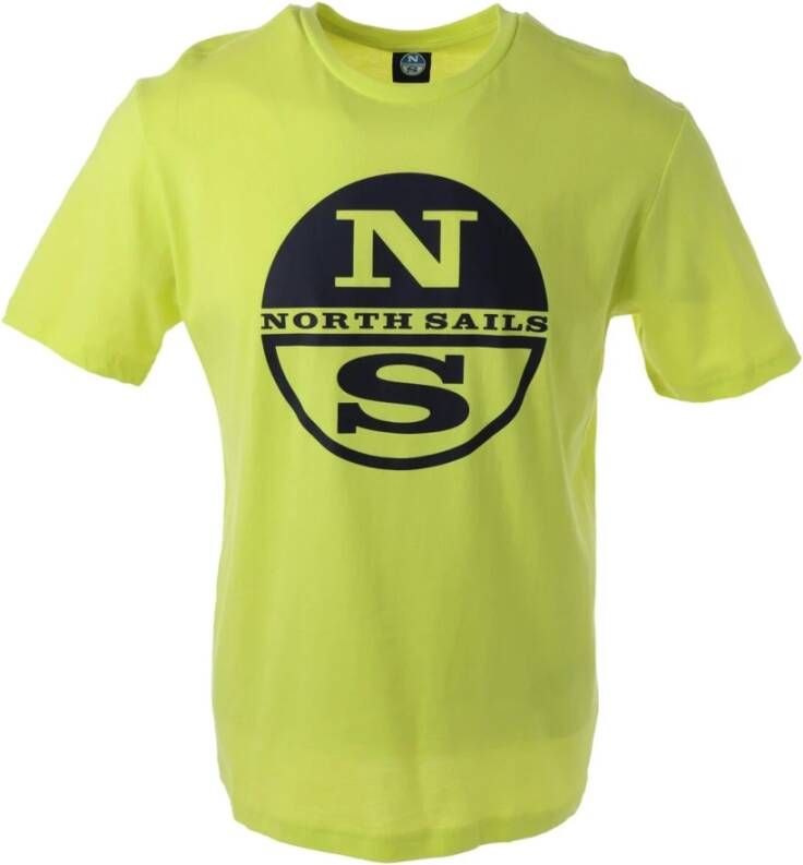 North Sails Heren Gele Print T-shirt Yellow Heren