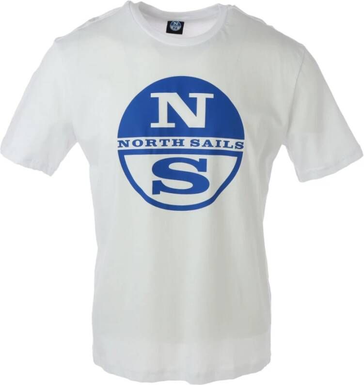 North Sails Bedrukt Heren T-shirt met Ronde Hals White Heren
