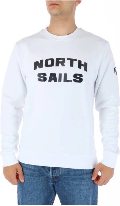 North Sails Klassieke Witte Sweatshirt met Lange Mouwen White Heren