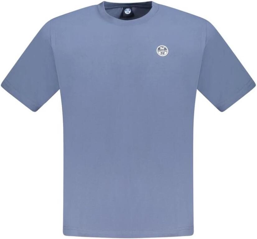 North Sails Blauw Katoen Crew Neck T-Shirt Blue Heren