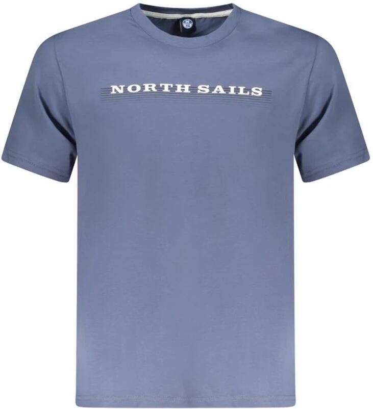 North Sails Blauw Katoen Crew Neck T-Shirt Blue Heren