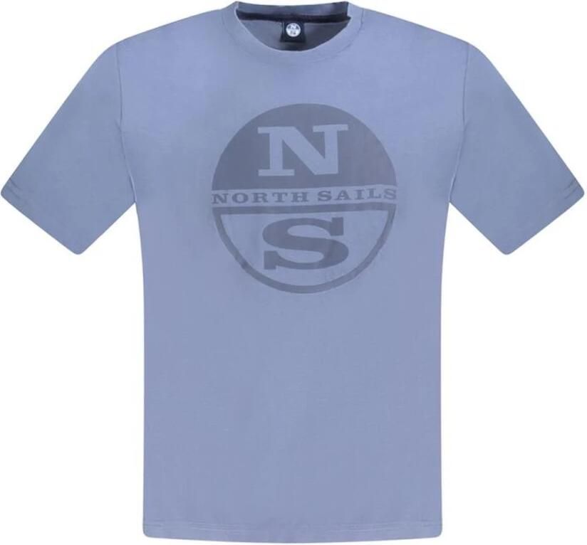 North Sails Blauw Katoenen Crew Neck T-Shirt Blue Heren