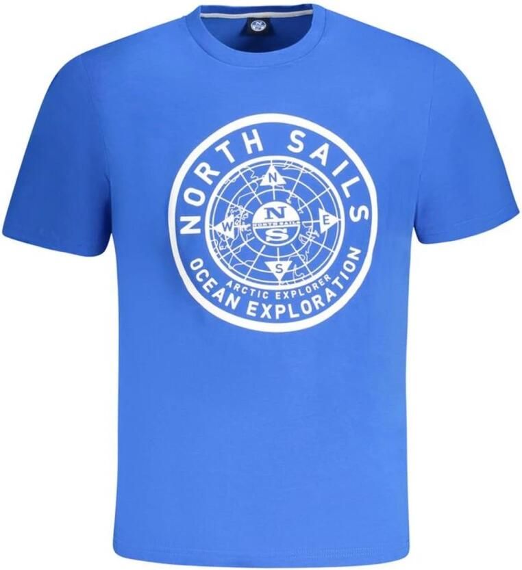 North Sails Blauw Katoenen Crew Neck T-Shirt Blue Heren