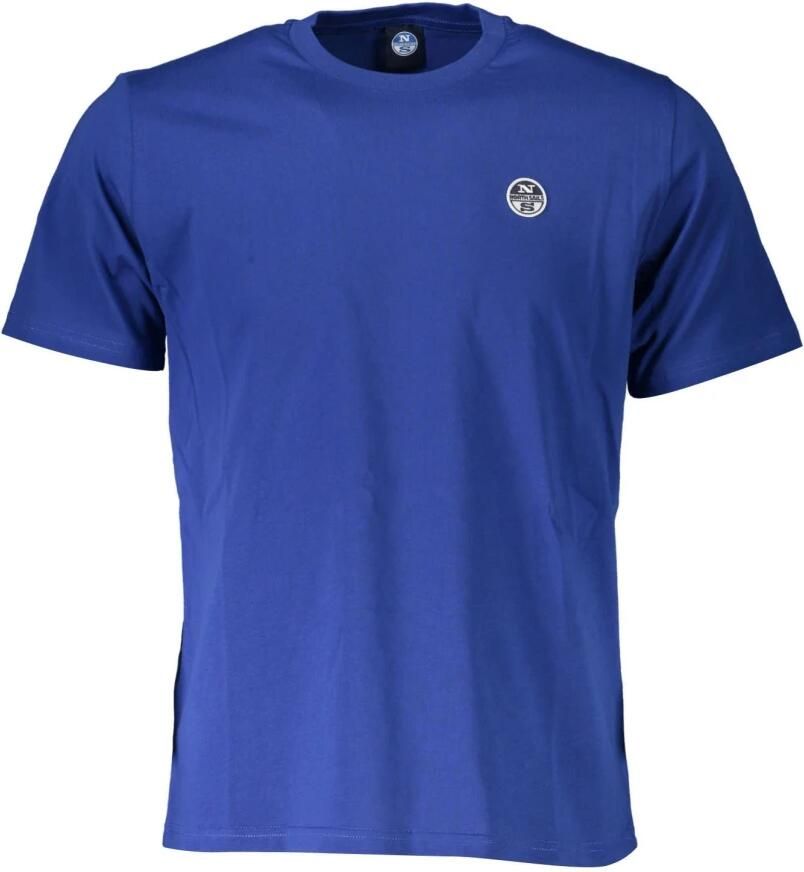 North Sails Blauw katoenen T-shirt met iconisch logo Blue Heren
