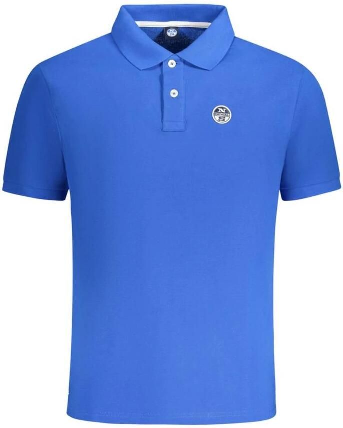 North Sails Blauw Katoenen Poloshirt voor Mannen Blue Heren