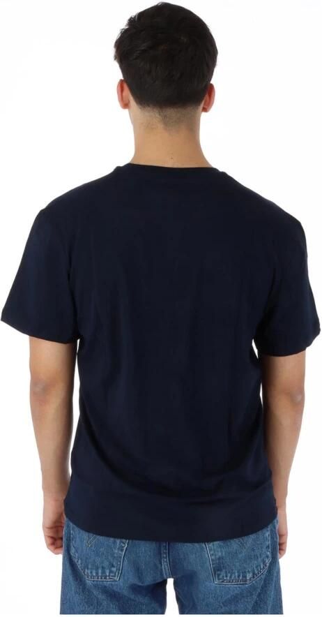 North Sails Blauwe Ronde Hals Korte Mouw T-shirt Blue Heren