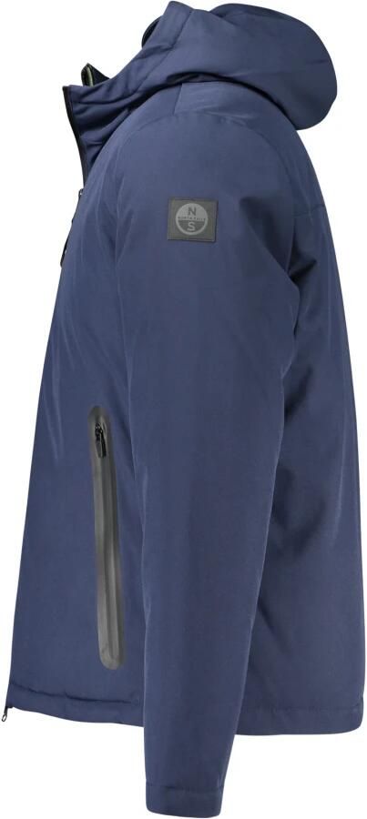 North Sails Blauwe Polyamide Jas met Capuchon en Zakken Blue Heren - Foto 4