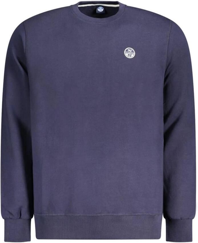 North Sails Blauwe Katoenen Crew Neck Sweater Blue Heren