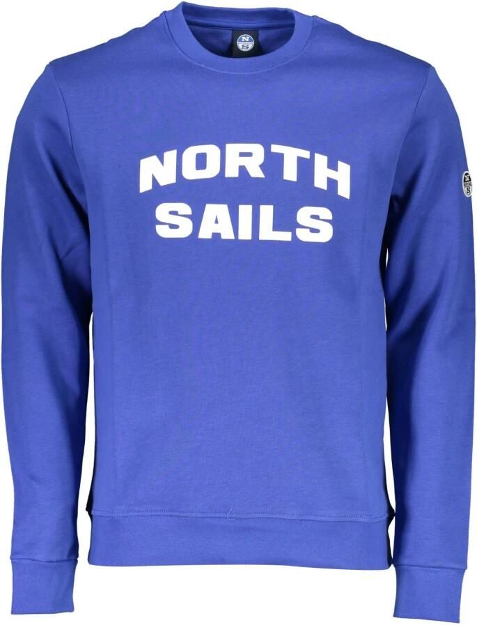 North Sails Blauwe Sweatshirt met Print en Lange Mouwen Blue Heren