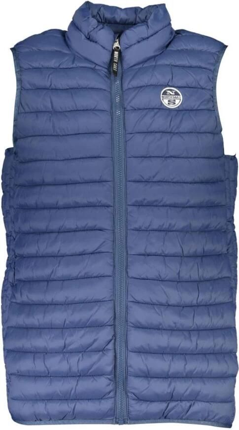 North Sails Blauwe mouwloze vest met rits en zakken Blue Heren